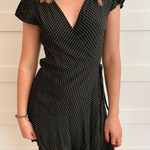 Brandy Melville black and white polka dot dress